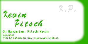 kevin pitsch business card